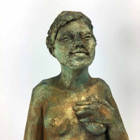 Skulptur | "Goldenes Herz" - Symbol der heiligen Weiblichkeit