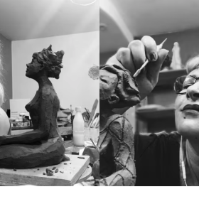 Venus von Willendorf - Urgöttin Keramik Skulptur