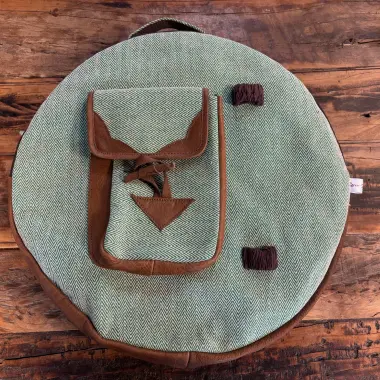 Trommeltasche aus Nepal mit Schulterriemen | ø 45 cm