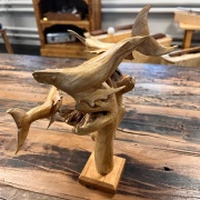 Skulptur aus Holz | 3 Buckelwale