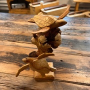 Skulptur aus Holz | 2 Schildkröten
