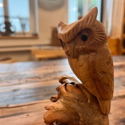 Skulptur aus Holz | Eule