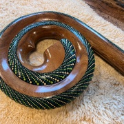 Spiral Didgeridoo | Dots Grün-Gelb