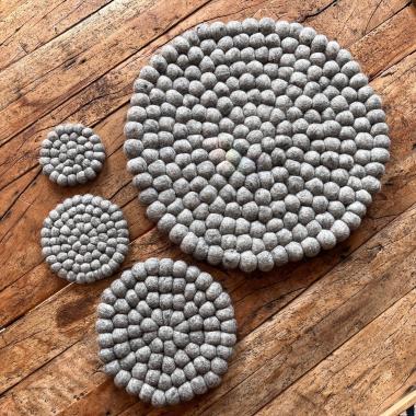 Filz-Untersetzer für Klangschalen | Grau