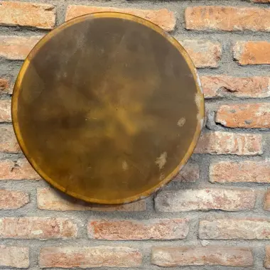 Schamanentrommel aus Pferdehaut und Alaskazederholz