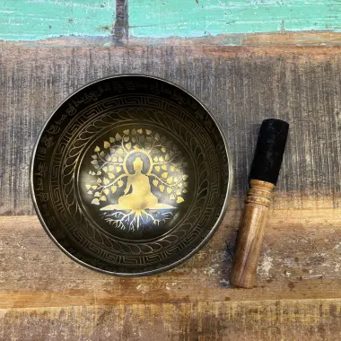 Tibetische Klangschale ø 17.5cm - Buddha