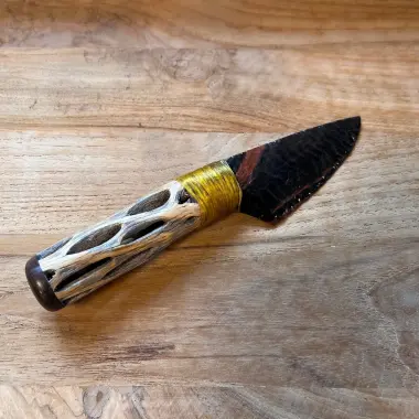 Obsidianmesser | Handgefertigt aus Kaktusgriff & Mahogany Obsidian