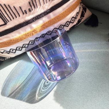 Kristallklang-Schale | Clear Chakra Violett | B/H4 | 432 HZ