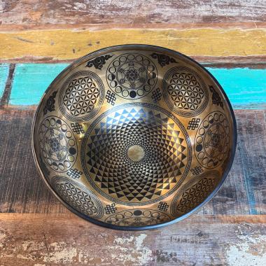 Klangschale ø 25.5 cm - Vajra, Mani Mantra, ...