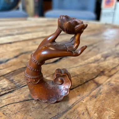 Buddha-Hand Statue aus Buchsbaum