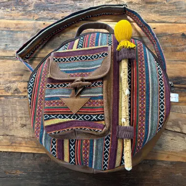 Trommeltasche aus Nepal mit Schulterriemen | ø 38 & 42 cm