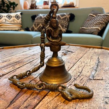 Tempelglocke mit Shivafigur | Symbol für Transformation und Erneuerung · ø 9 cm