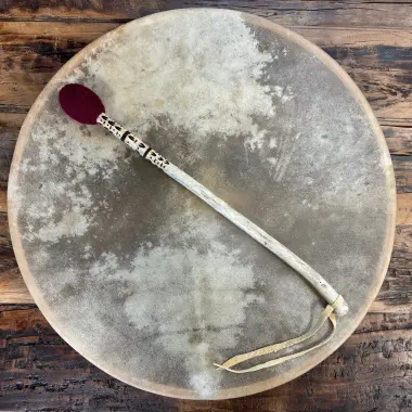 Trommel-Stock mit Filzklöppel aus ProSpecieRara-Wolle