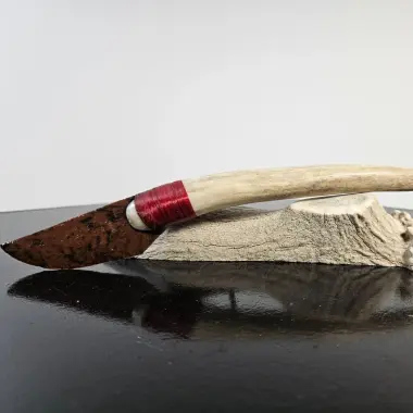 Obsidianmesser | Handgefertigt aus Hirschhorn & Mahogany Obsidian