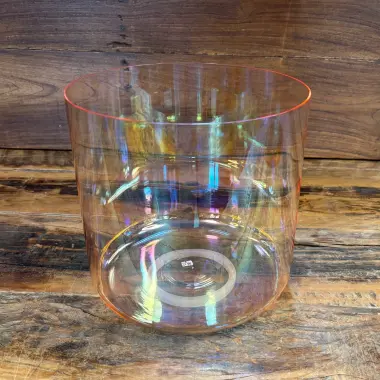 Alchemie Kristallklangschale in D3 (-1) | Clear Chakra Pink | 432 Hz